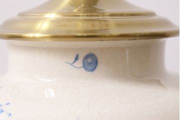 ヴィンテージ　高級品!ワンランク上の空間作りにおすすめな陶器製のランプ型照明(フロアランプ、間接照明、ビンテージ)(R-047037)