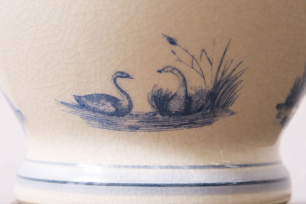 ヴィンテージ　高級品!ワンランク上の空間作りにおすすめな陶器製のランプ型照明(フロアランプ、間接照明、ビンテージ)(R-047037)