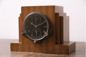 スイス　LECOULTRE(ルクルト)　木製置時計(R-047038)