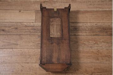 ヴィンテージ時計　昭和中期　Meiji(明治時計社)　ゼンマイ式　クラシカルな雰囲気溢れる大振りの掛け時計(振り子時計、柱時計、古時計、ビンテージ)(R-047039)