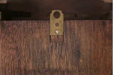 ヴィンテージ時計　昭和中期　Meiji(明治時計社)　ゼンマイ式　クラシカルな雰囲気溢れる大振りの掛け時計(振り子時計、柱時計、古時計、ビンテージ)(R-047039)