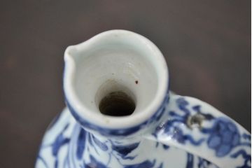 江戸期　古伊万里　染付手付き水注(水次)(R-047044)