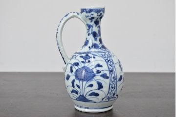 江戸期　古伊万里　染付手付き水注(水次)(R-047044)