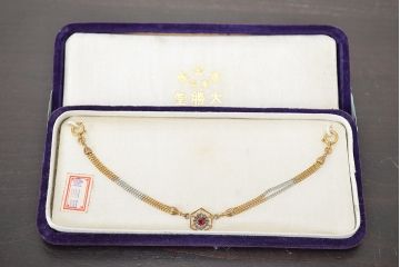 戦前　古い羽織紐2点(K18、KISE、大勝堂、ケース付、和装小物)(R-047048)