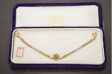 戦前　古い羽織紐2点(K18、KISE、大勝堂、ケース付、和装小物)(R-047048)