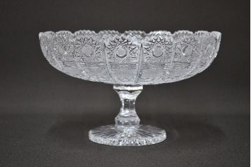 ボヘミアクリスタル　500PK　ガラスコンポート(ハンドカット、BOHEMIA)(R-047055)