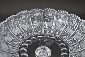 ボヘミアクリスタル　500PK　ガラスコンポート(ハンドカット、BOHEMIA)(R-047055)