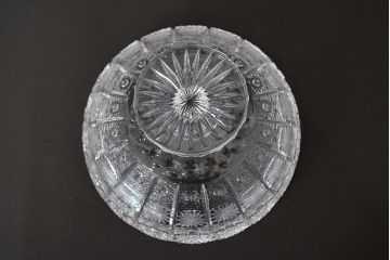 ボヘミアクリスタル　500PK　ガラスコンポート(ハンドカット、BOHEMIA)(R-047055)