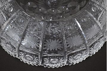 ボヘミアクリスタル　500PK　ガラスコンポート(ハンドカット、BOHEMIA)(R-047055)