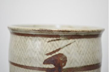 人間国宝　島岡達三　象嵌夫婦湯呑(在銘、作家物、湯呑み)(R-047061)