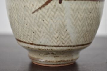 人間国宝　島岡達三　象嵌夫婦湯呑(在銘、作家物、湯呑み)(R-047061)