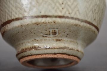 人間国宝　島岡達三　象嵌夫婦湯呑(在銘、作家物、湯呑み)(R-047061)
