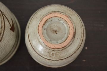 人間国宝　島岡達三　象嵌夫婦湯呑(在銘、作家物、湯呑み)(R-047061)
