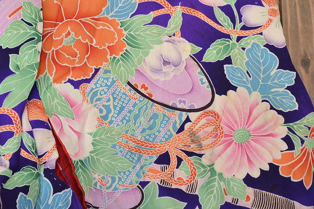 アンティーク　錦紗　子供着物 アンティーク着物 ベビー・キッズ アンティーク 錦紗 子供着物