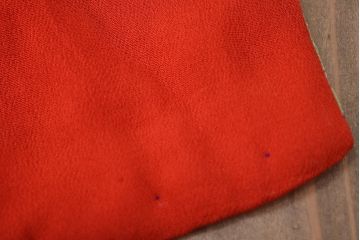 昭和初期　アンティーク　錦紗　子供着物(正絹、古布、縮緬)(R-047063)