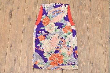 昭和初期　アンティーク　錦紗チョッキ(子供着物、古布、縮緬)(R-047066)