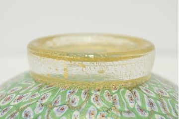 イタリア　ベネチアングラス　ミルフィオリ　ガラス茶碗　金彩ボウル(ヴェネチアングラス)(R-047067)
