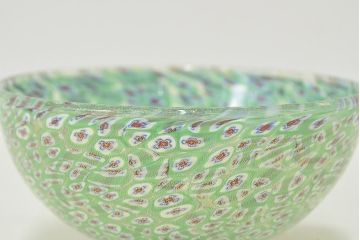 イタリア　ベネチアングラス　ミルフィオリ　ガラス茶碗　金彩ボウル(ヴェネチアングラス)(R-047067)