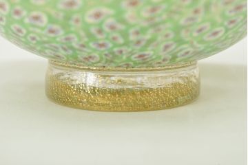 イタリア　ベネチアングラス　ミルフィオリ　ガラス茶碗　金彩ボウル(ヴェネチアングラス)(R-047067)