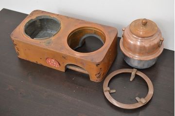 昭和初期　古い銅壷(湯沸、長火鉢、囲炉裏)(R-047074)