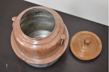 昭和初期　古い銅壷(湯沸、長火鉢、囲炉裏)(R-047074)