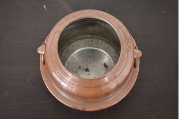 昭和初期　古い銅壷(湯沸、長火鉢、囲炉裏)(R-047074)