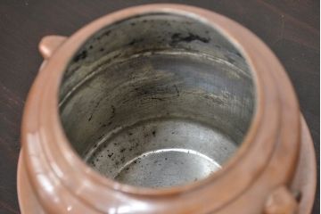 昭和初期　古い銅壷(湯沸、長火鉢、囲炉裏)(R-047074)