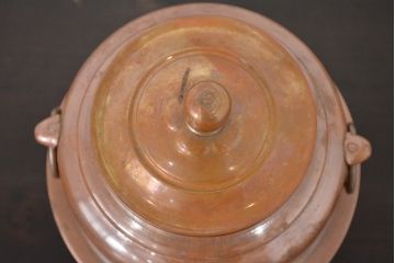 昭和初期　古い銅壷(湯沸、長火鉢、囲炉裏)(R-047074)