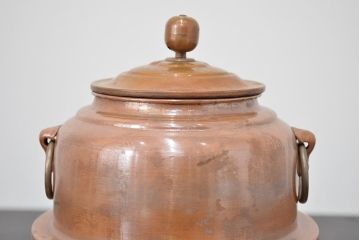 昭和初期　古い銅壷(湯沸、長火鉢、囲炉裏)(R-047074)