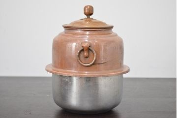 昭和初期　古い銅壷(湯沸、長火鉢、囲炉裏)(R-047074)