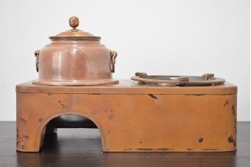昭和初期　古い銅壷(湯沸、長火鉢、囲炉裏)(R-047074)