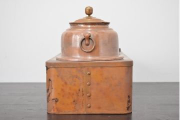 昭和初期　古い銅壷(湯沸、長火鉢、囲炉裏)(R-047074)
