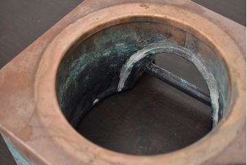 昭和初期　古い銅壷(湯沸、長火鉢、囲炉裏)(R-047075)