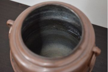 昭和初期　古い銅壷(湯沸、長火鉢、囲炉裏)(R-047075)