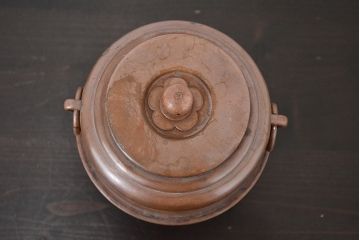 昭和初期　古い銅壷(湯沸、長火鉢、囲炉裏)(R-047075)