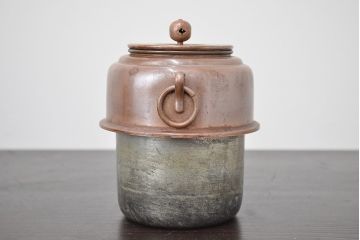 昭和初期　古い銅壷(湯沸、長火鉢、囲炉裏)(R-047075)
