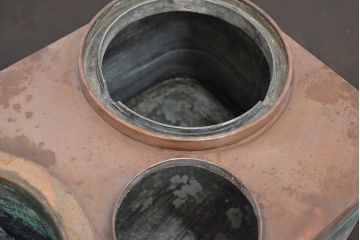 昭和初期　古い銅壷(湯沸、長火鉢、囲炉裏)(R-047075)