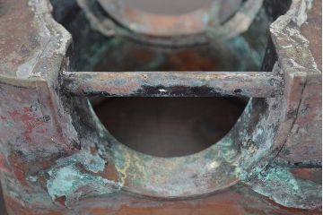 昭和初期　古い銅壷(湯沸、長火鉢、囲炉裏)(R-047075)