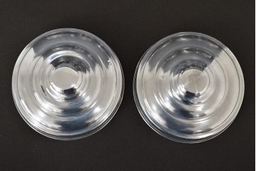 当時物　昭和レトロ　猫瓶2個セット(蓋付、ガラス瓶)(R-047077)