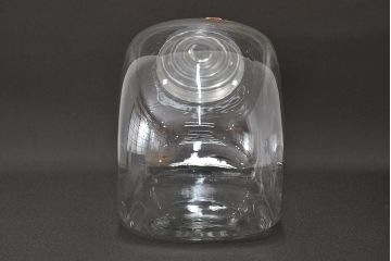 当時物　昭和レトロ　猫瓶2個セット(蓋付、ガラス瓶)(R-047077)
