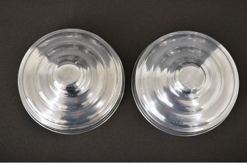 当時物　昭和レトロ　猫瓶2個セット(蓋付、ガラス瓶)(R-047078)