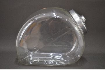 当時物　昭和レトロ　猫瓶2個セット(蓋付、ガラス瓶)(R-047078)