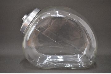 当時物　昭和レトロ　猫瓶2個セット(蓋付、ガラス瓶)(R-047078)