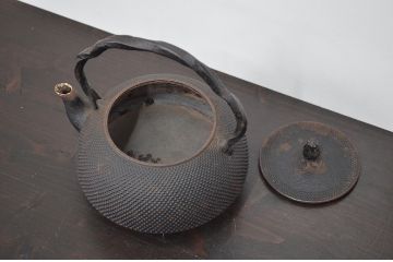 昭和初期　南部岩鋳　天祐堂　鉄瓶2点セット(茶道具)(R-047080)