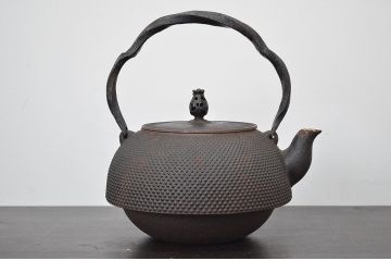 昭和初期　南部岩鋳　天祐堂　鉄瓶2点セット(茶道具)(R-047080)