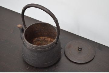 昭和初期　南部岩鋳　天祐堂　鉄瓶2点セット(茶道具)(R-047080)