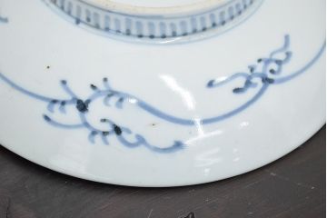 明治〜大正　平戸嘉祥　銘　染付　五寸皿　5枚セット(和食器)(R-047081)