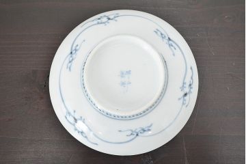 明治〜大正　平戸嘉祥　銘　染付　五寸皿　5枚セット(和食器)(R-047082)