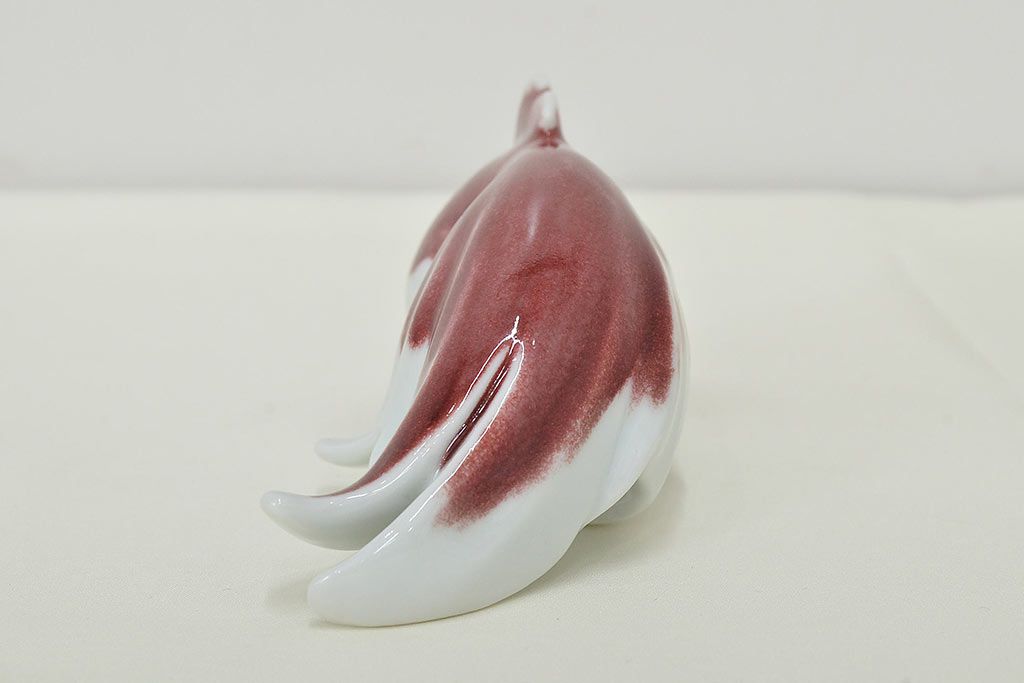 高木鳳子作　金魚一対　置物　共箱(磁器)(R-047087)