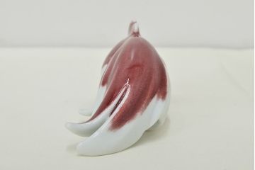 高木鳳子作　金魚一対　置物　共箱(磁器)(R-047087)